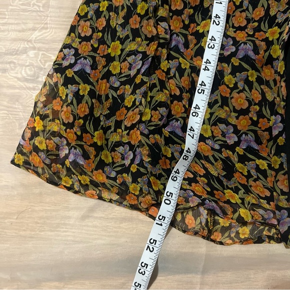 Spenser Jeremy Floral and Butterfly Women's 100% Silk Maxi Dress. -Size 8 -DR05 - Picture 9 of 9